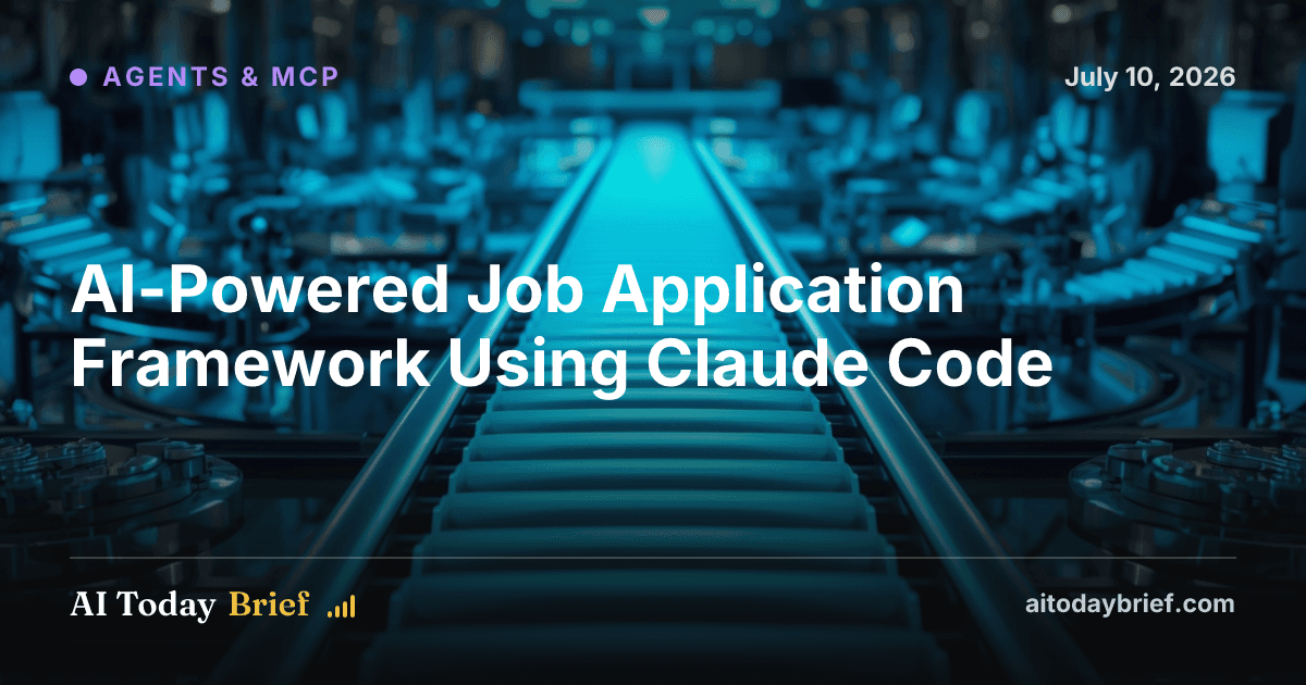 AI-Powered Job Application Framework Using Claude Code