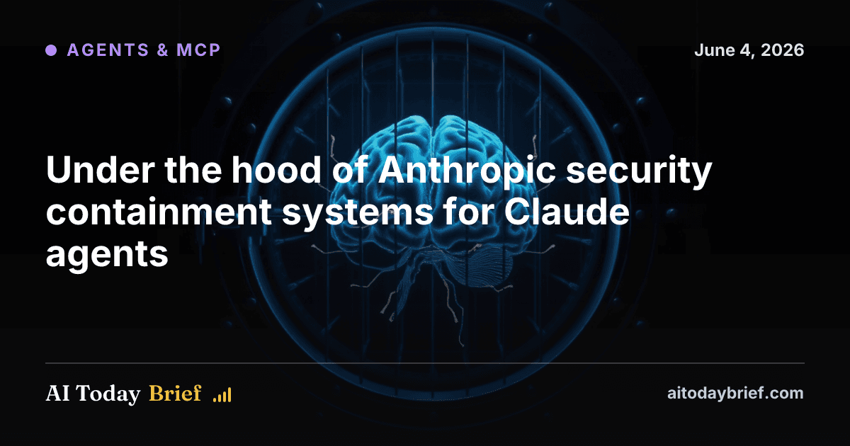Under the hood of Anthropic security containment systems for Claude agents