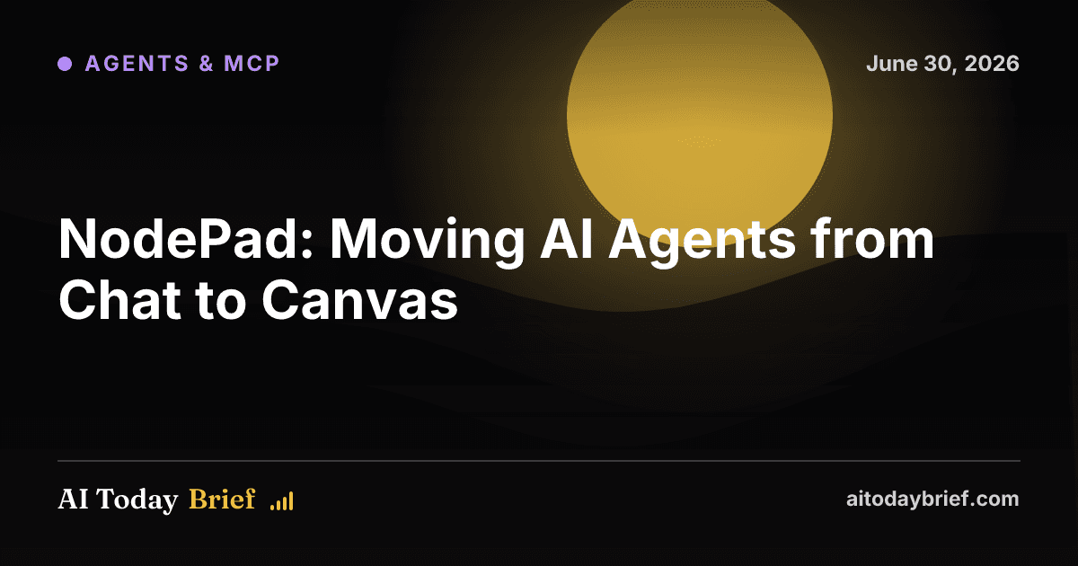 NodePad: Moving AI Agents from Chat to Canvas