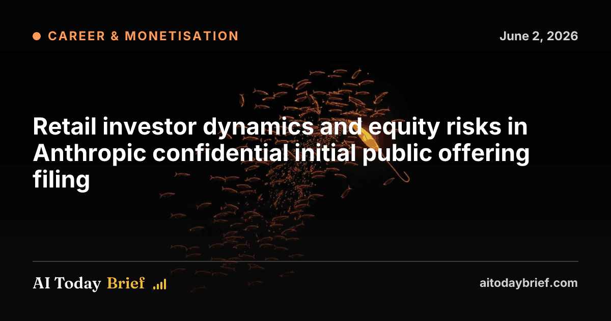 Retail investor dynamics and equity risks in Anthropic confidential initial public offering filing