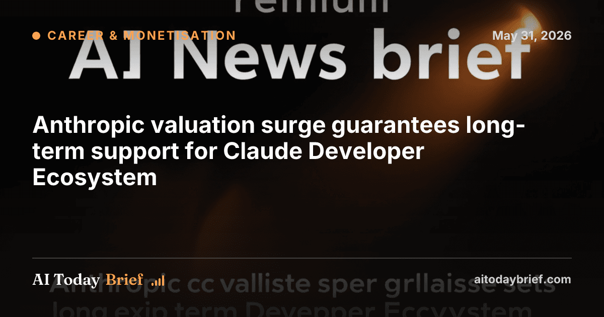 Anthropic valuation surge guarantees long-term support for Claude Developer Ecosystem
