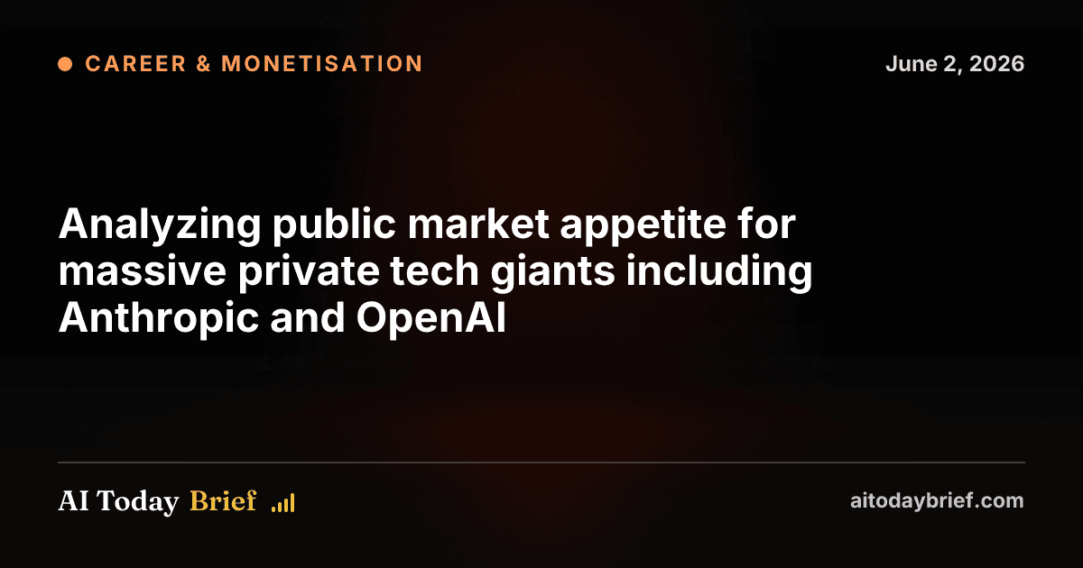 Analyzing public market appetite for massive private tech giants including Anthropic and OpenAI