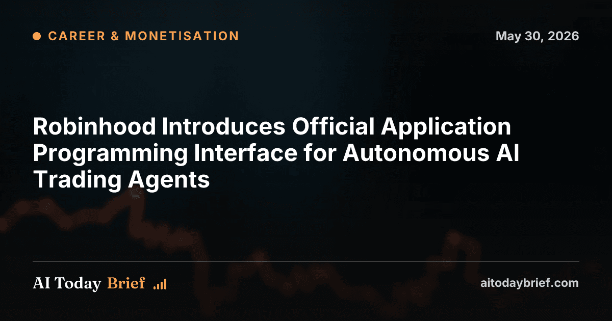 Robinhood Introduces Official Application Programming Interface for Autonomous AI Trading Agents