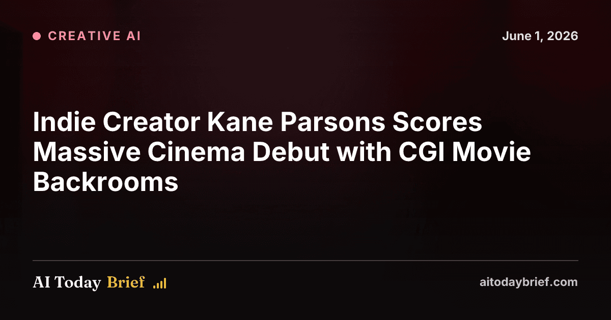 Indie Creator Kane Parsons Scores Massive Cinema Debut with CGI Movie Backrooms