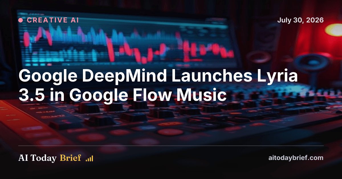 Google DeepMind Launches Lyria 3.5 in Google Flow Music