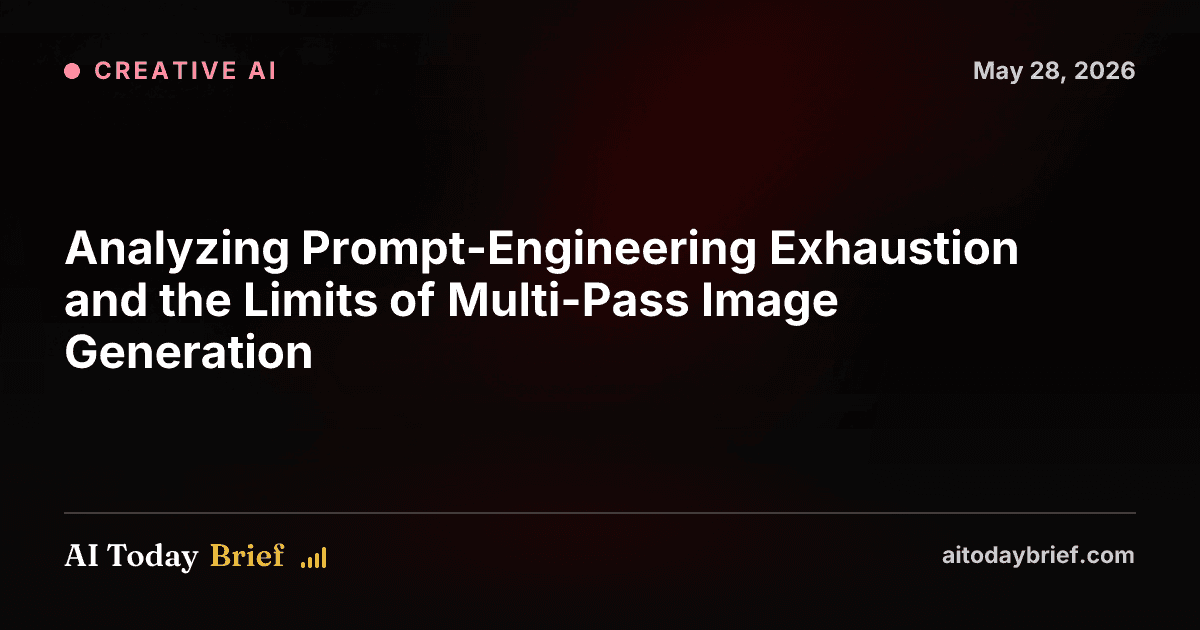 Analyzing Prompt-Engineering Exhaustion and the Limits of Multi-Pass Image Generation