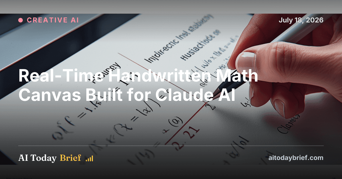 Real-Time Handwritten Math Canvas Built for Claude AI