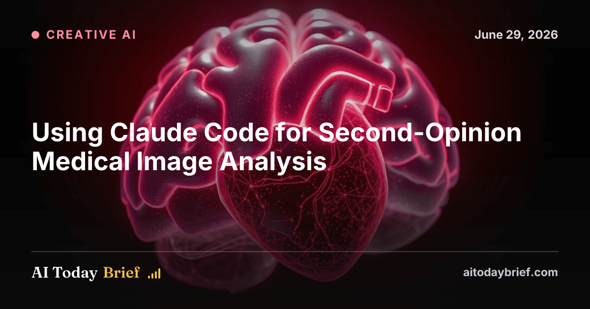 Using Claude Code for Second-Opinion Medical Image Analysis