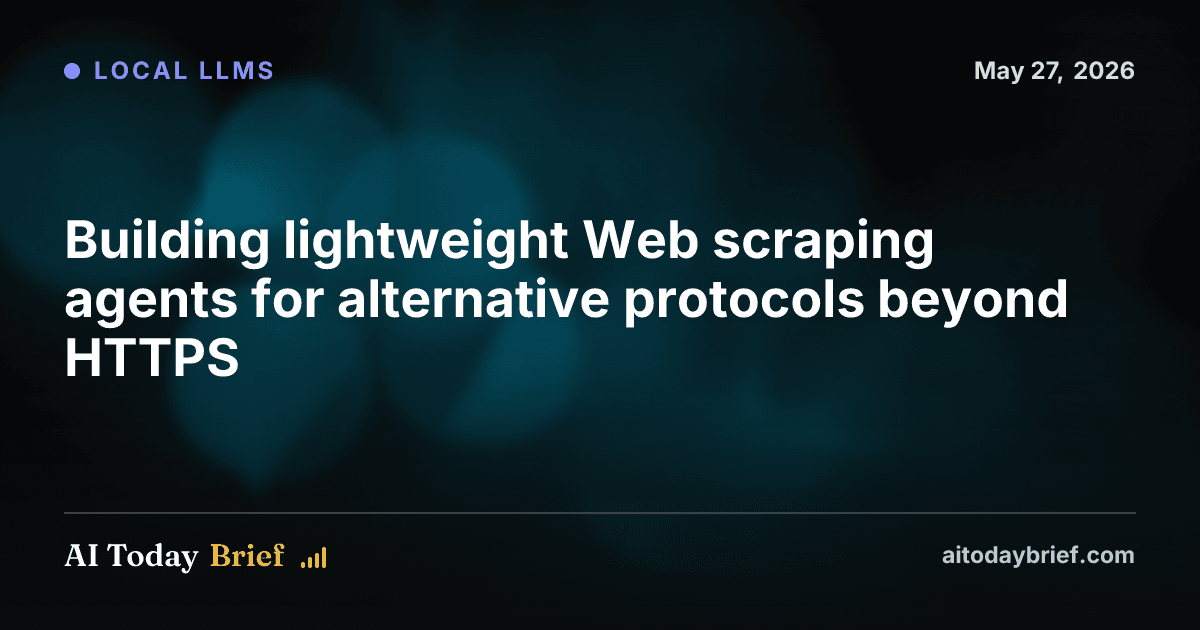 Building lightweight Web scraping agents for alternative protocols beyond HTTPS