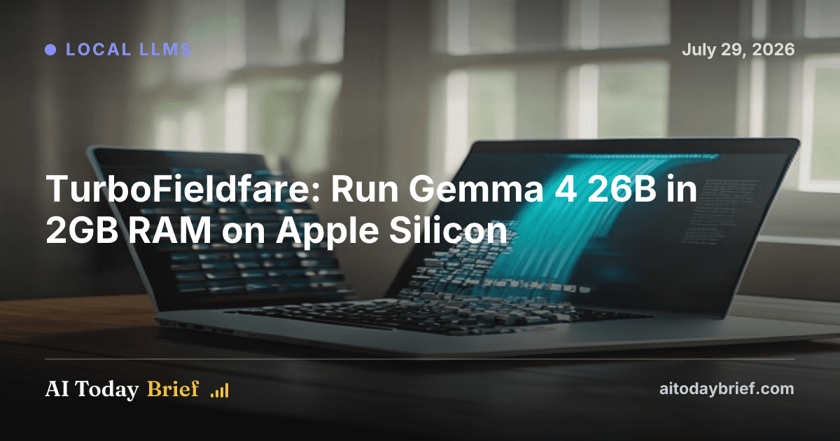 TurboFieldfare: Run Gemma 4 26B in 2GB RAM on Apple Silicon