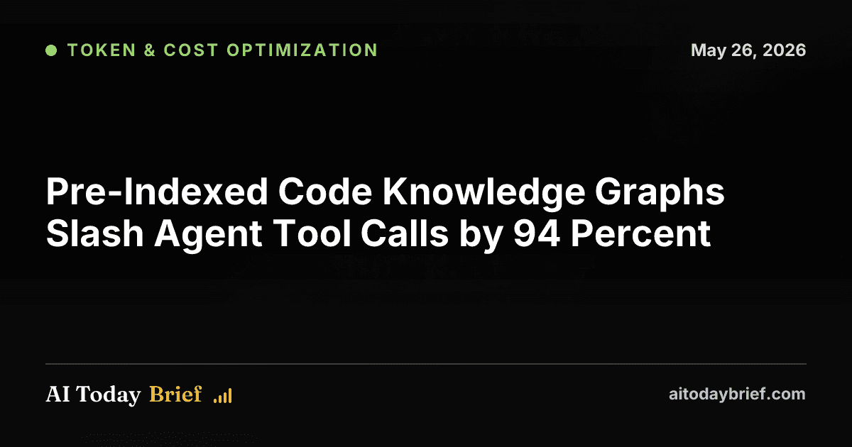 Pre-Indexed Code Knowledge Graphs Slash Agent Tool Calls by 94 Percent