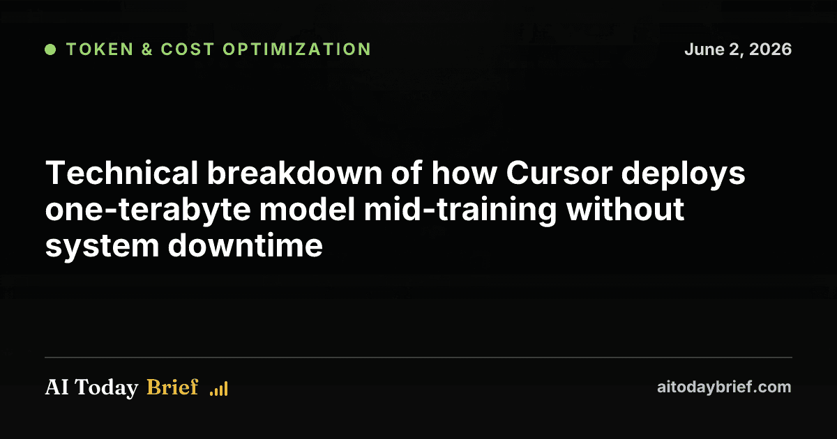 Technical breakdown of how Cursor deploys one-terabyte model mid-training without system downtime