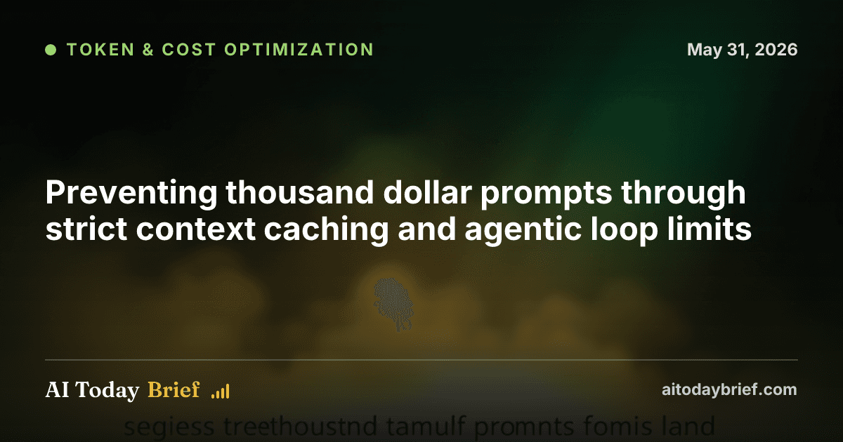 Preventing thousand dollar prompts through strict context caching and agentic loop limits