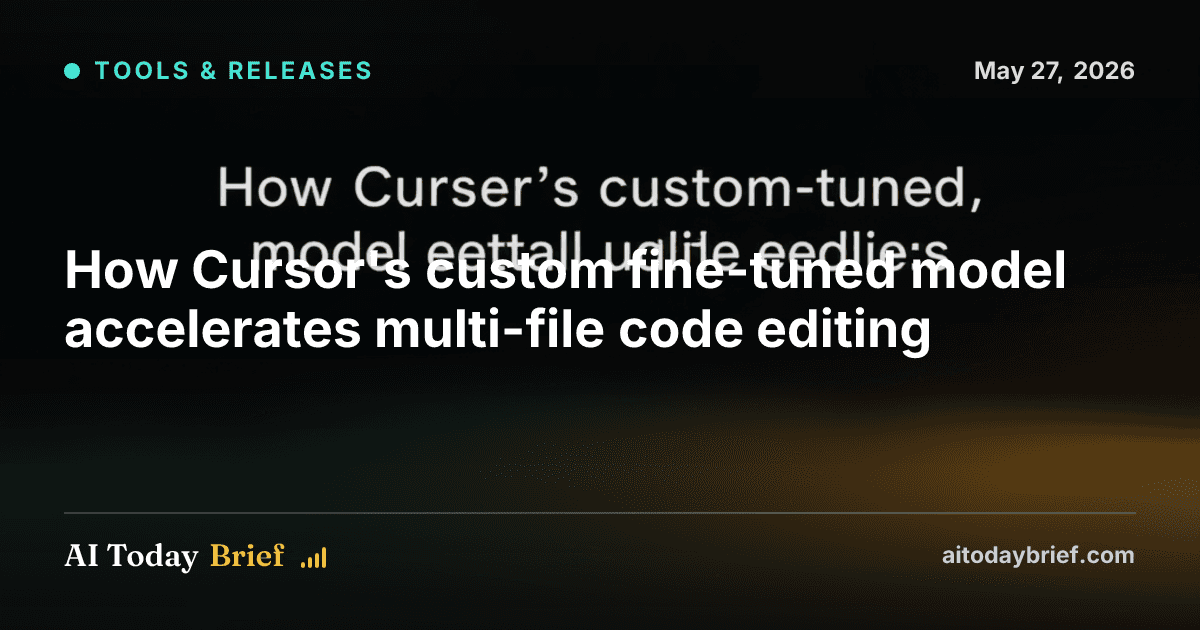 How Cursor's custom fine-tuned model accelerates multi-file code editing
