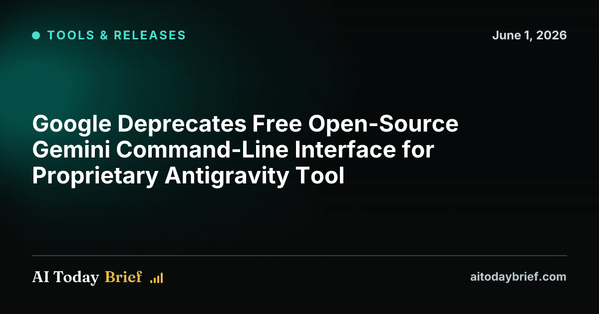 Google Deprecates Free Open-Source Gemini Command-Line Interface for Proprietary Antigravity Tool