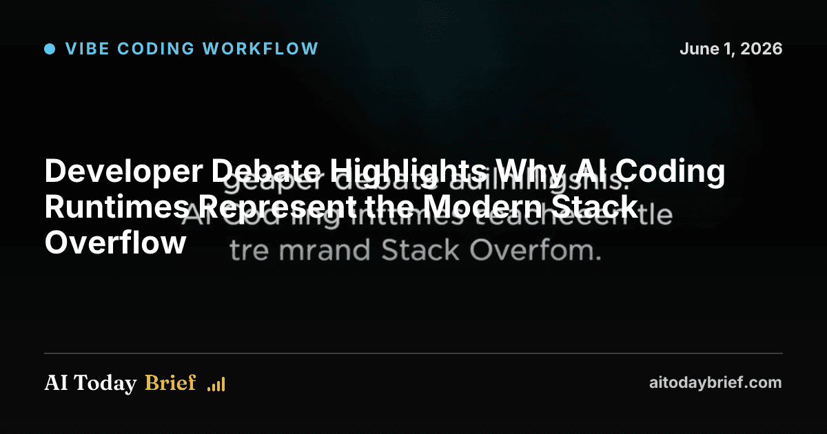 Developer Debate Highlights Why AI Coding Runtimes Represent the Modern Stack Overflow