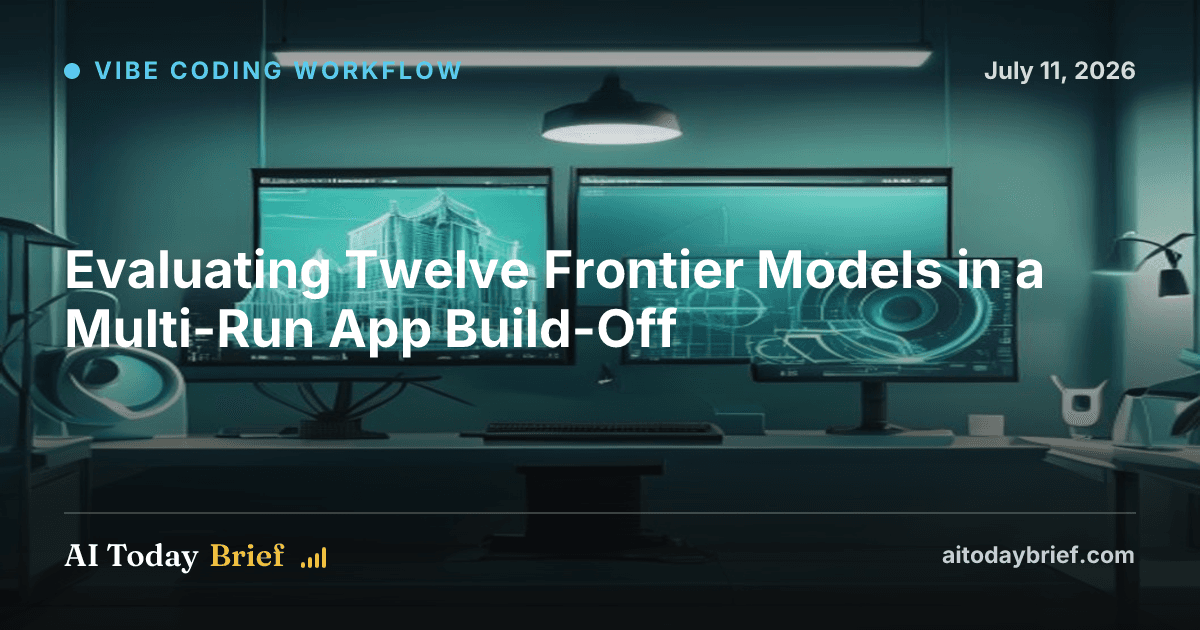 Evaluating Twelve Frontier Models in a Multi-Run App Build-Off