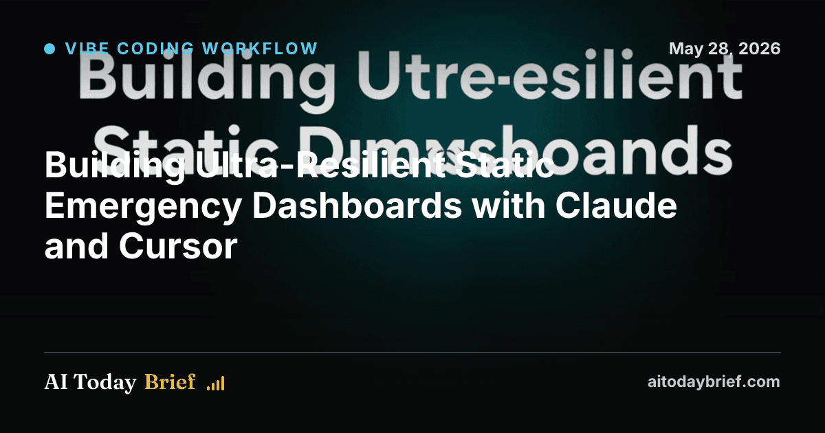 Building Ultra-Resilient Static Emergency Dashboards with Claude and Cursor