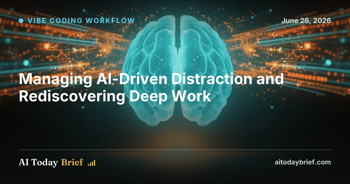 Managing AI-Driven Distraction and Rediscovering Deep Work