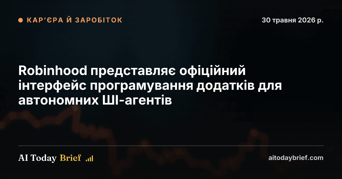 Robinhood представляє офіційний інтерфейс програмування додатків для автономних ШІ-агентів