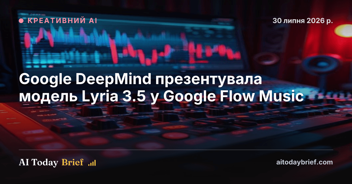 Google DeepMind презентувала модель Lyria 3.5 у Google Flow Music