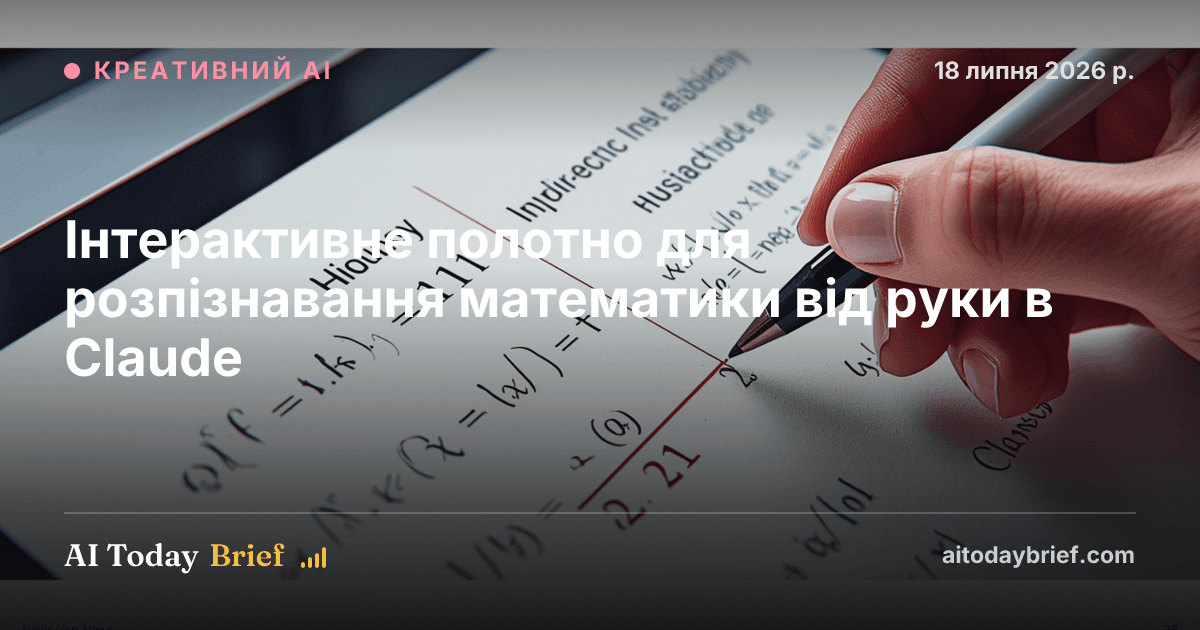 Інтерактивне полотно для розпізнавання математики від руки в Claude