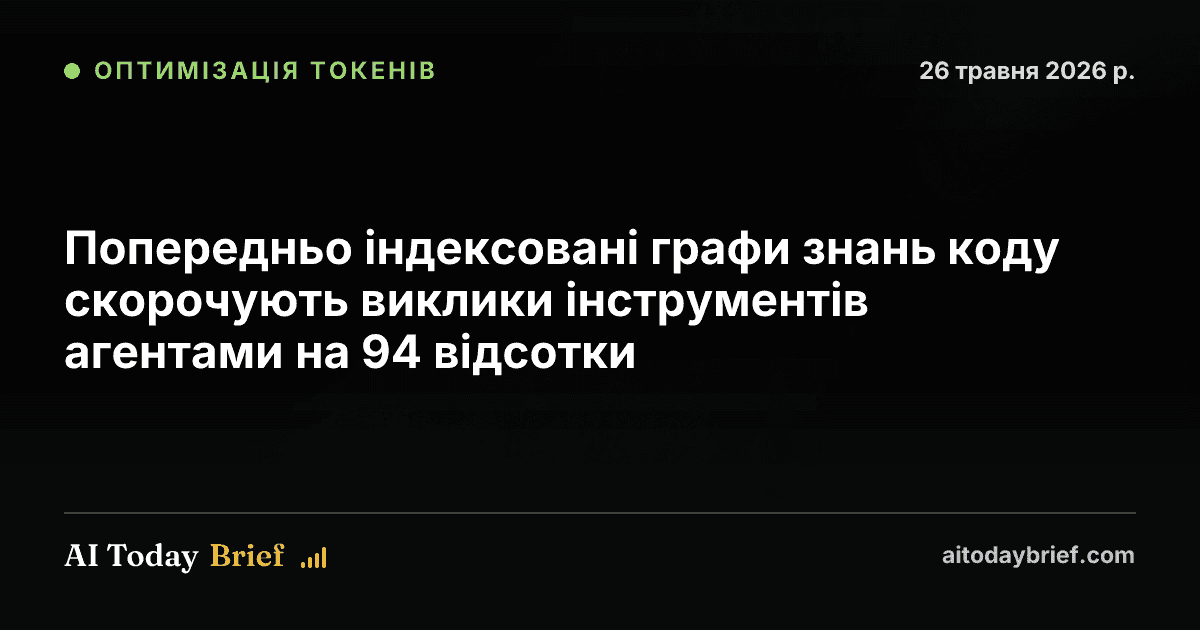 Попередньо індексовані графи знань коду скорочують виклики інструментів агентами на 94 відсотки