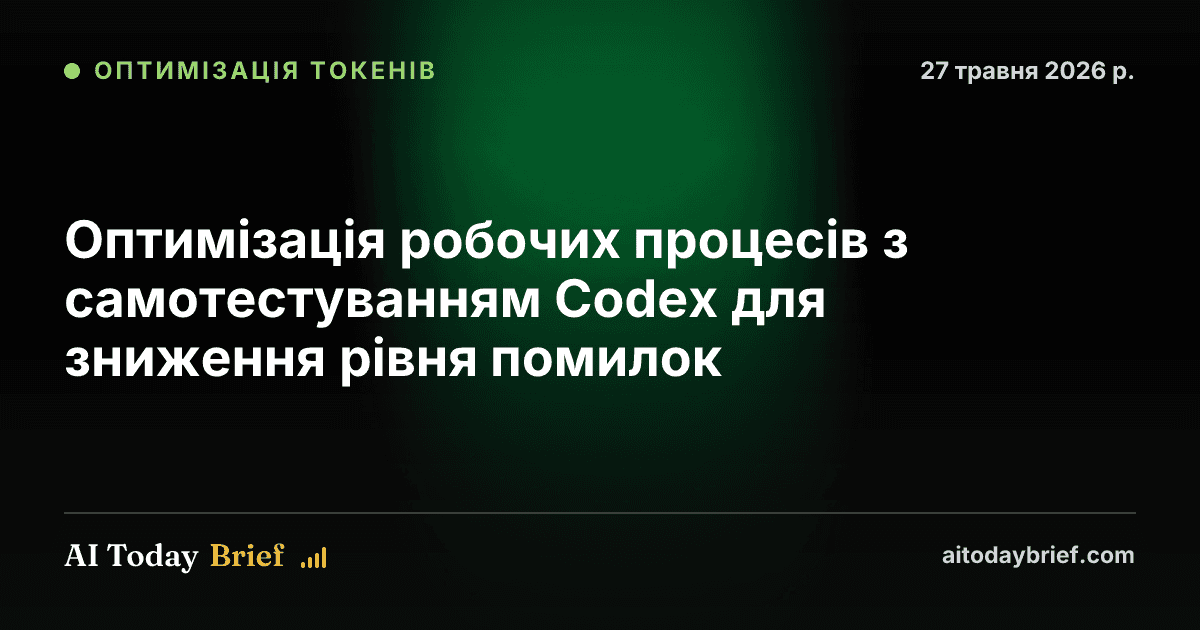 Оптимізація робочих процесів з самотестуванням Codex для зниження рівня помилок