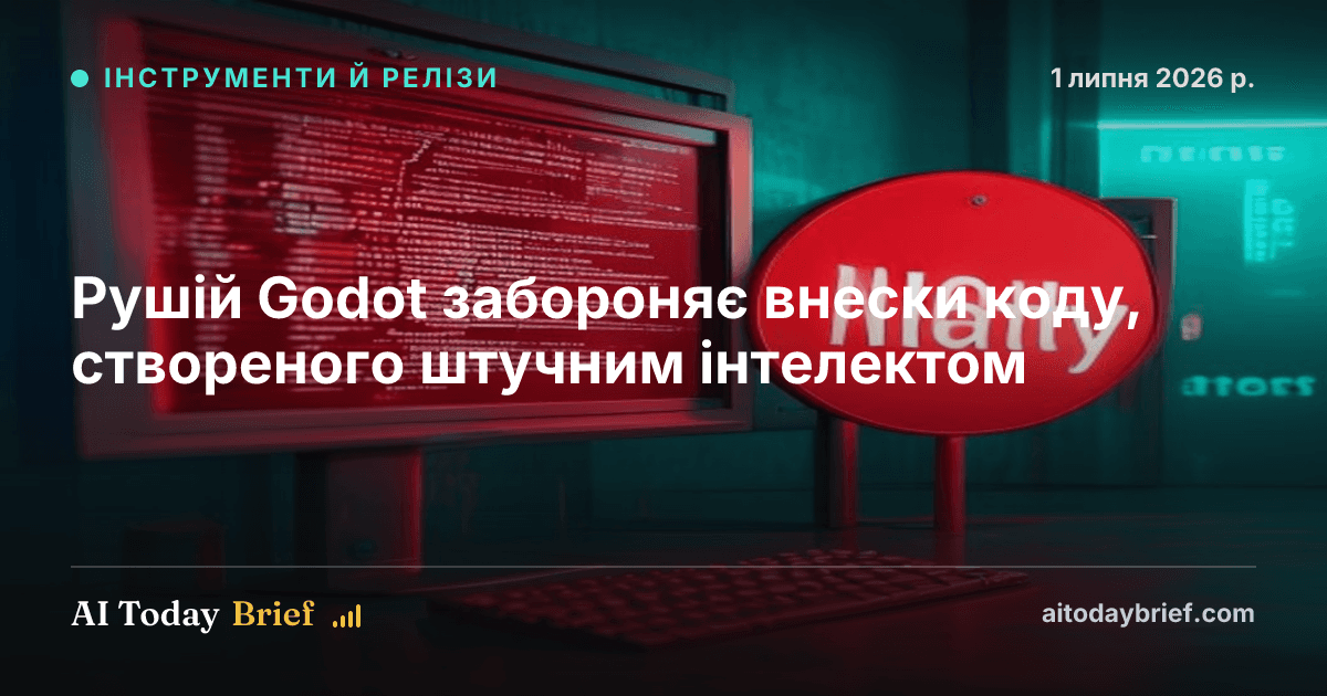 Рушій Godot забороняє внески коду, створеного штучним інтелектом