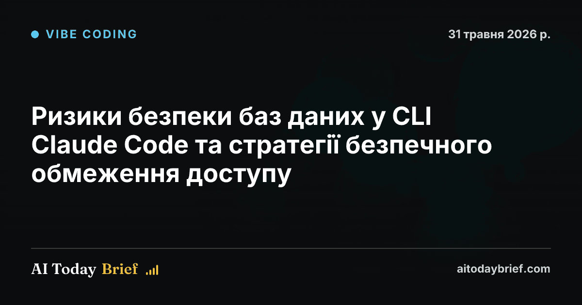 Ризики безпеки баз даних у CLI Claude Code та стратегії безпечного обмеження доступу