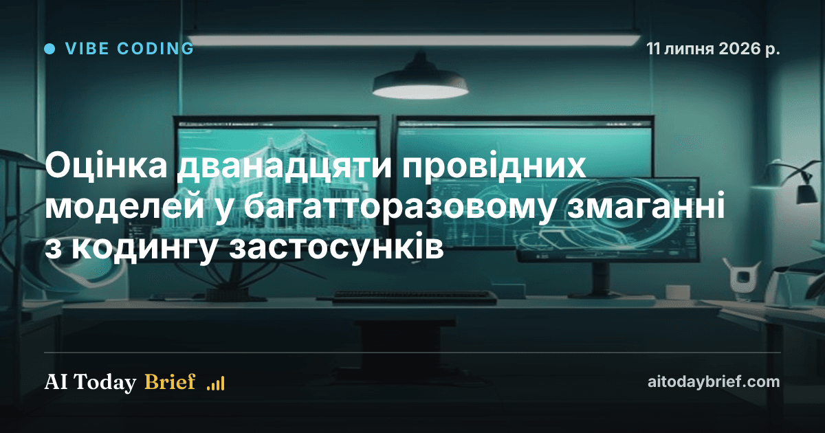 Оцінка дванадцяти провідних моделей у багатторазовому змаганні з кодингу застосунків